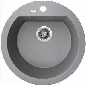 AQUAPERLA  LAVEO SINGLE BOWL KITCHEN SINK GREY GRANITE 510MM
