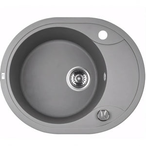 AQUAPERLA LAVEO UNDERMOUNT SINGLE BOWL SINK GREY GRANITE 470MM