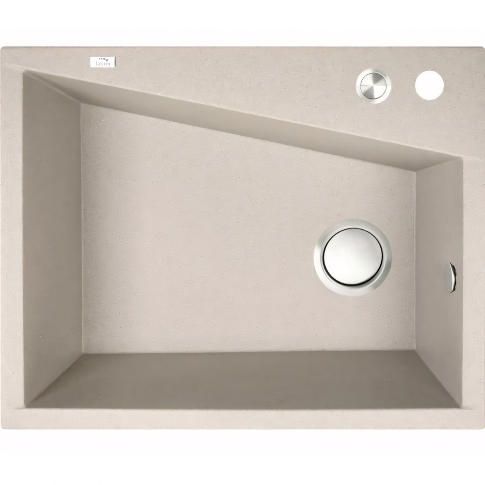 AQUAPERLA LAVEO UNDERMOUNT SINGLE BOWL SINK BEIGE GRANITE 480MM