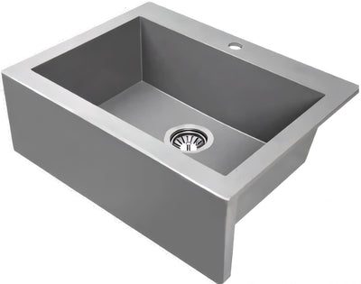 AQUAPERLA LAVEO UNDERMOUNT SINGLE BOWL SINK GREY GRANITE 490MM