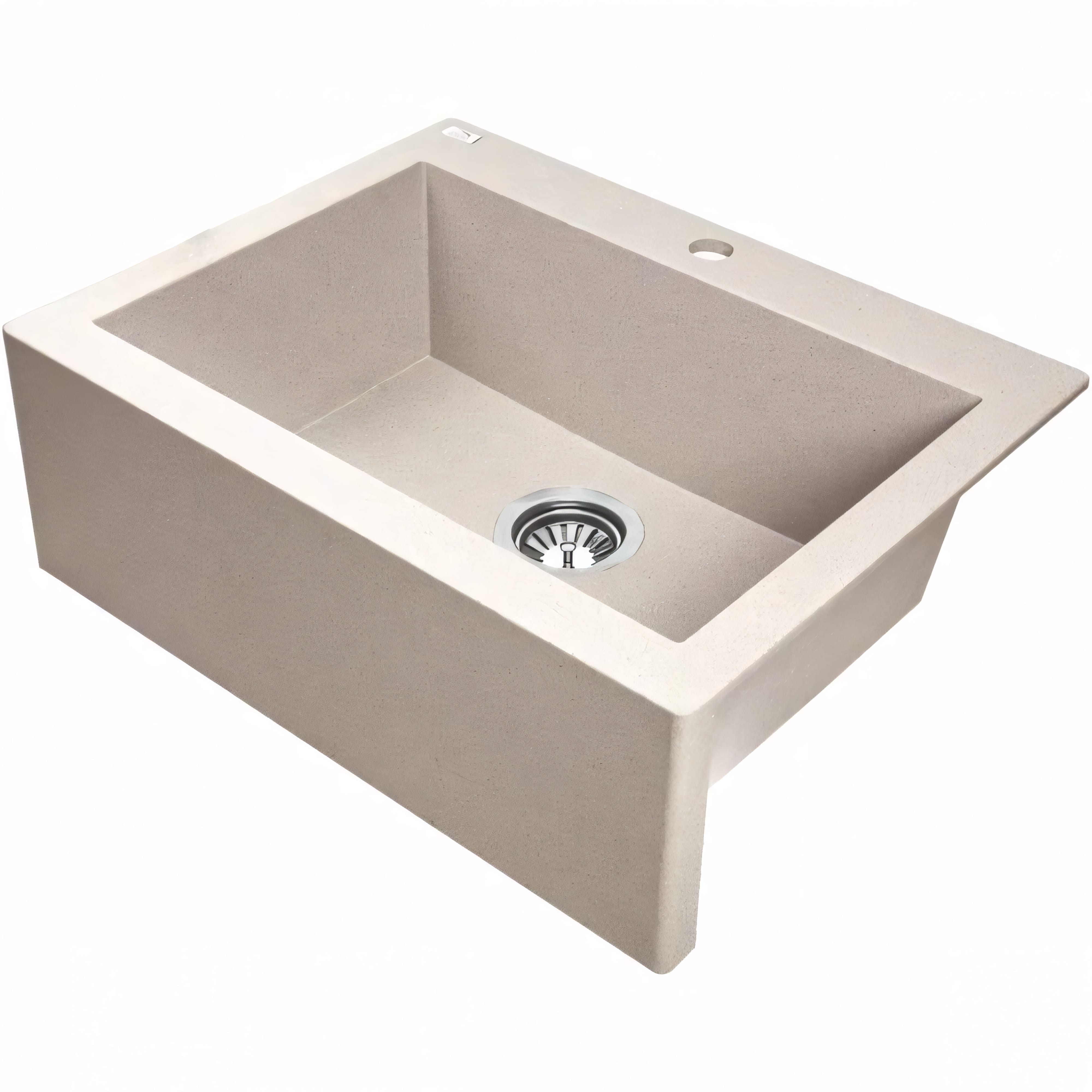 AQUAPERLA LAVEO UNDERMOUNT SINGLE BOWL SINK BLACK GRANITE 490MM