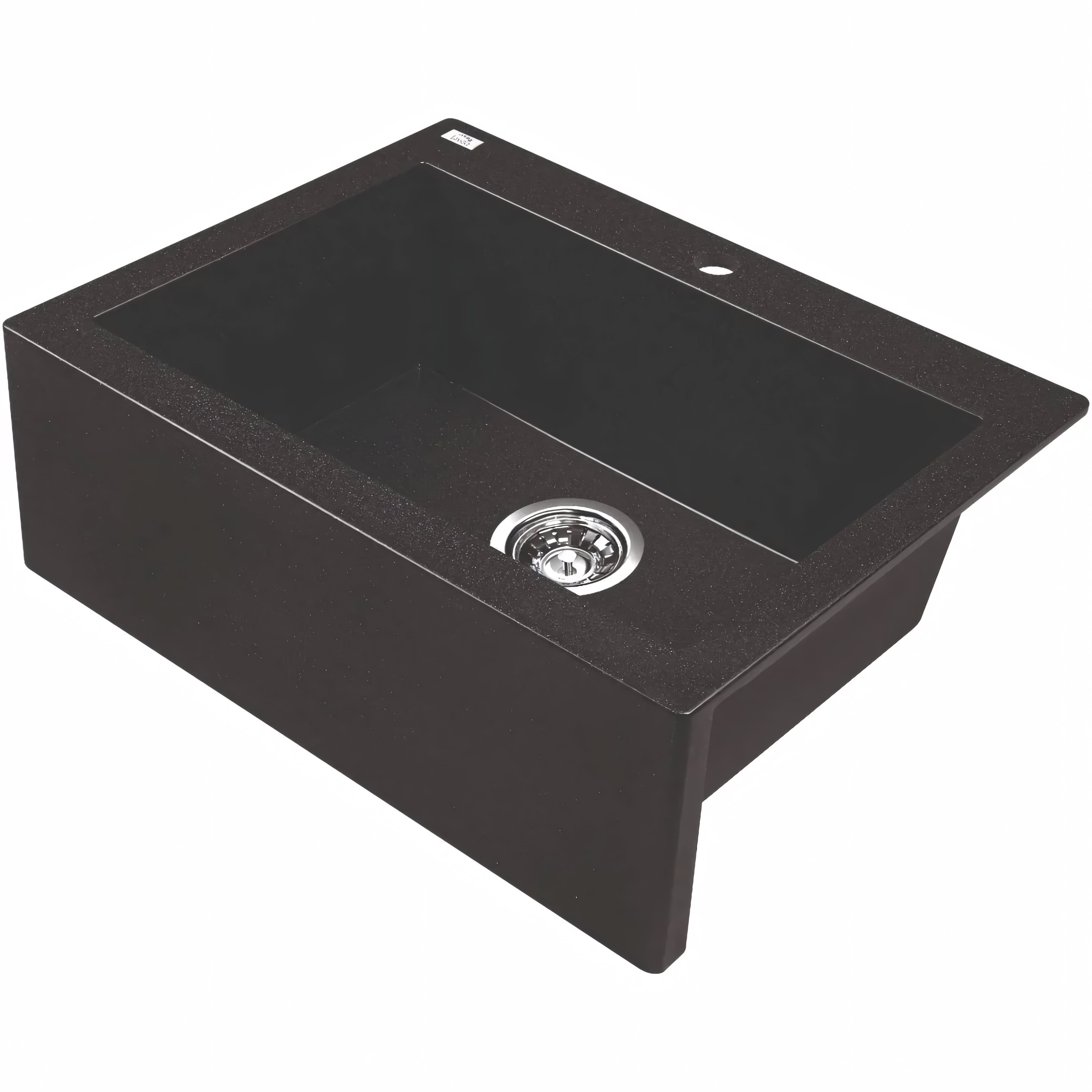 AQUAPERLA LAVEO UNDERMOUNT SINGLE BOWL SINK BLACK GRANITE 490MM