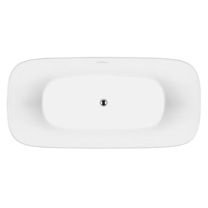 DECINA LOLA FREESTANDING BATH WITH INTEGRATED OVERFLOW GLOSS WHITE 1700MM