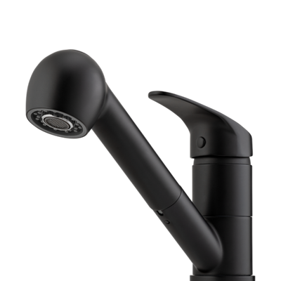OLIVERI LONDON LEAD FREE PULL OUT SPRAY KITCHEN MIXER 180MM MATTE BLACK