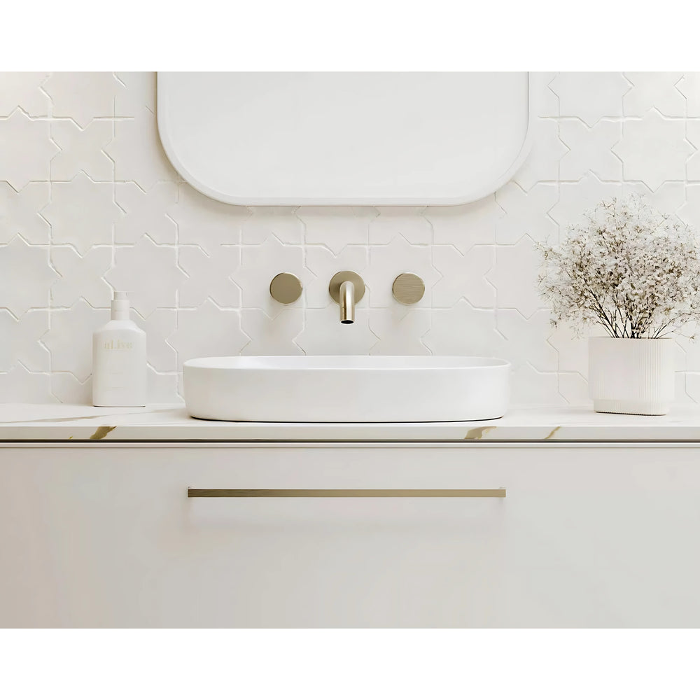 TIMBERLINE LORENZO INSET BASIN MATTE WHITE 500MM