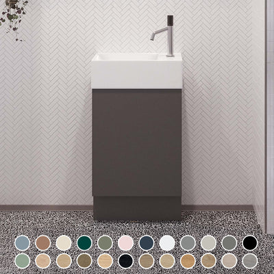 TIMBERLINE LOTTIE 480MM SPACE SAVING SINGLE BOWL CUSTOM FLOOR STANDING VANITY