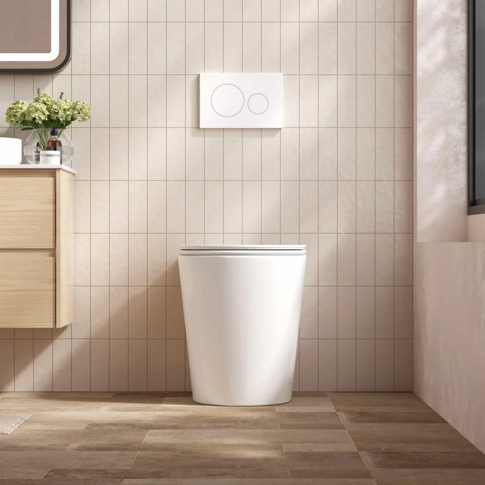 MERCIO LONDON99 RIMLESS WALL FACED FLOOR PAN GLOSS WHITE