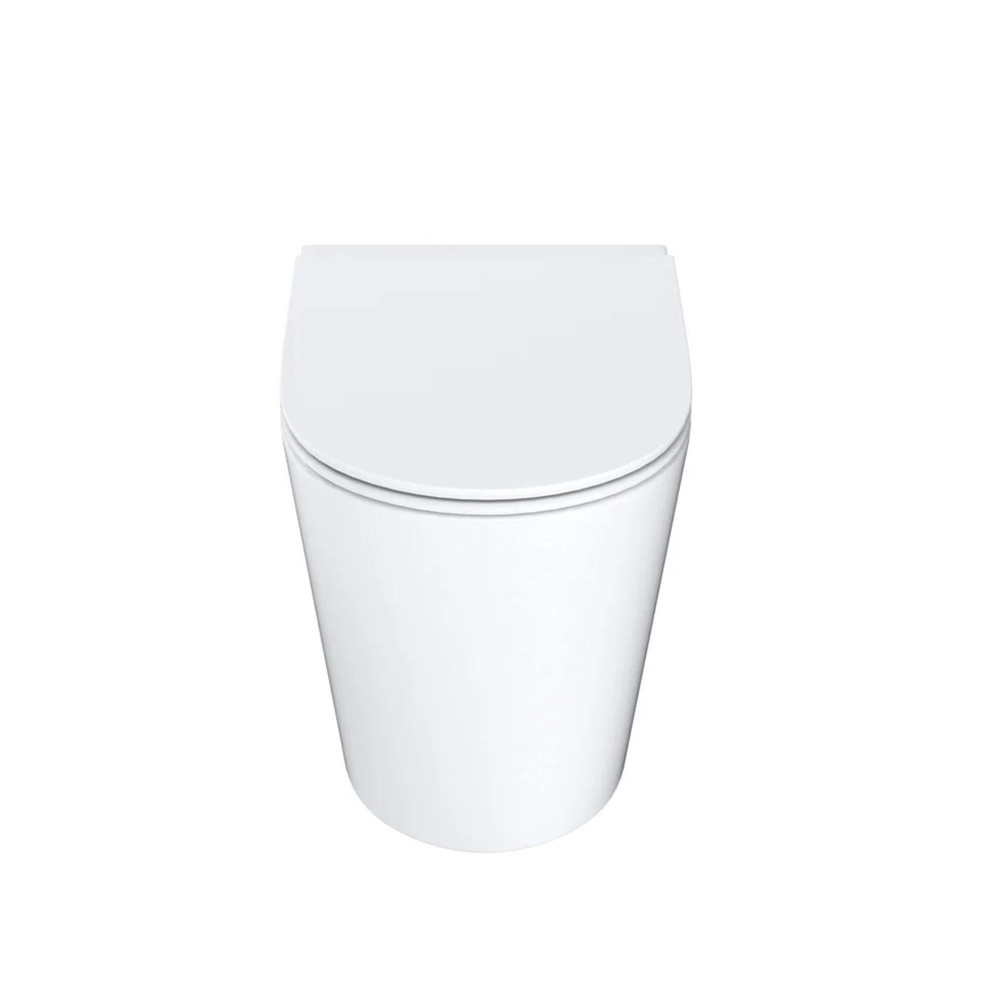 MERCIO LONDON99 RIMLESS WALL FACED FLOOR PAN GLOSS WHITE