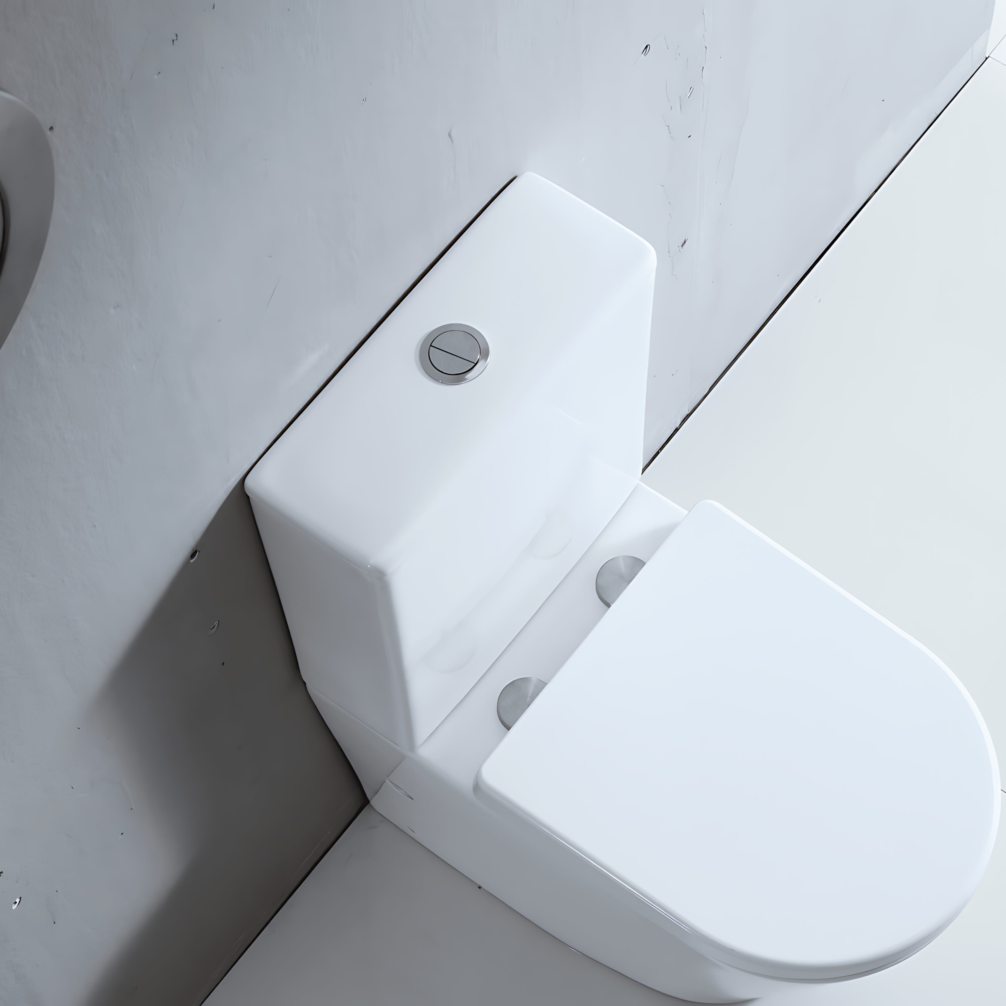 MERCIO LONDON RIMLESS BACK TO WALL TOILET SUITE GLOSS WHITE