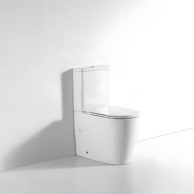 MERCIO LONDON RIMLESS BACK TO WALL TOILET SUITE GLOSS WHITE
