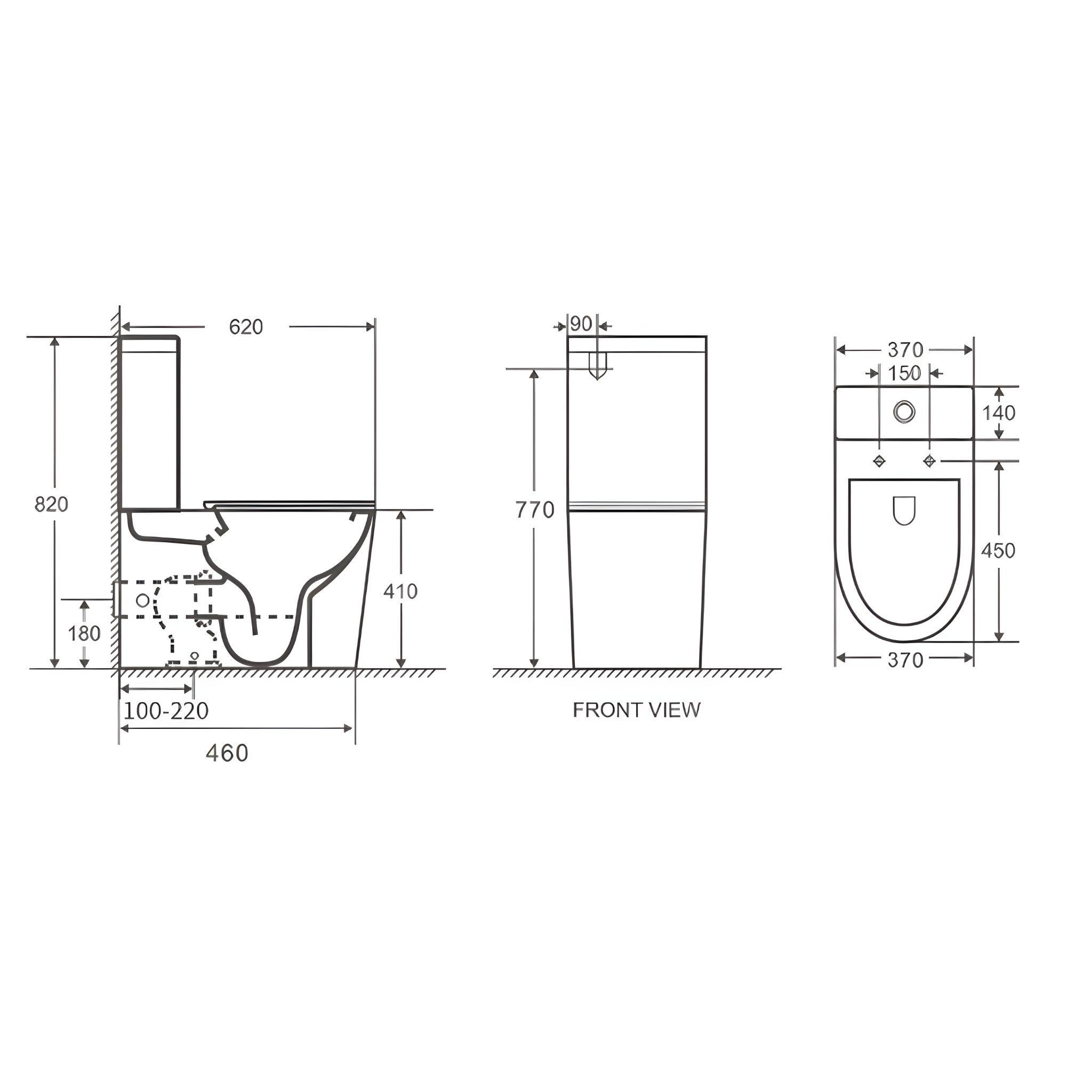 MERCIO LONDON RIMLESS BACK TO WALL TOILET SUITE GLOSS WHITE
