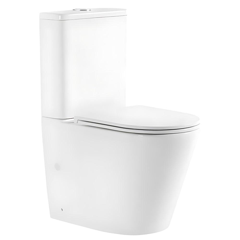 MERCIO LONDON RIMLESS BACK TO WALL TOILET SUITE GLOSS WHITE