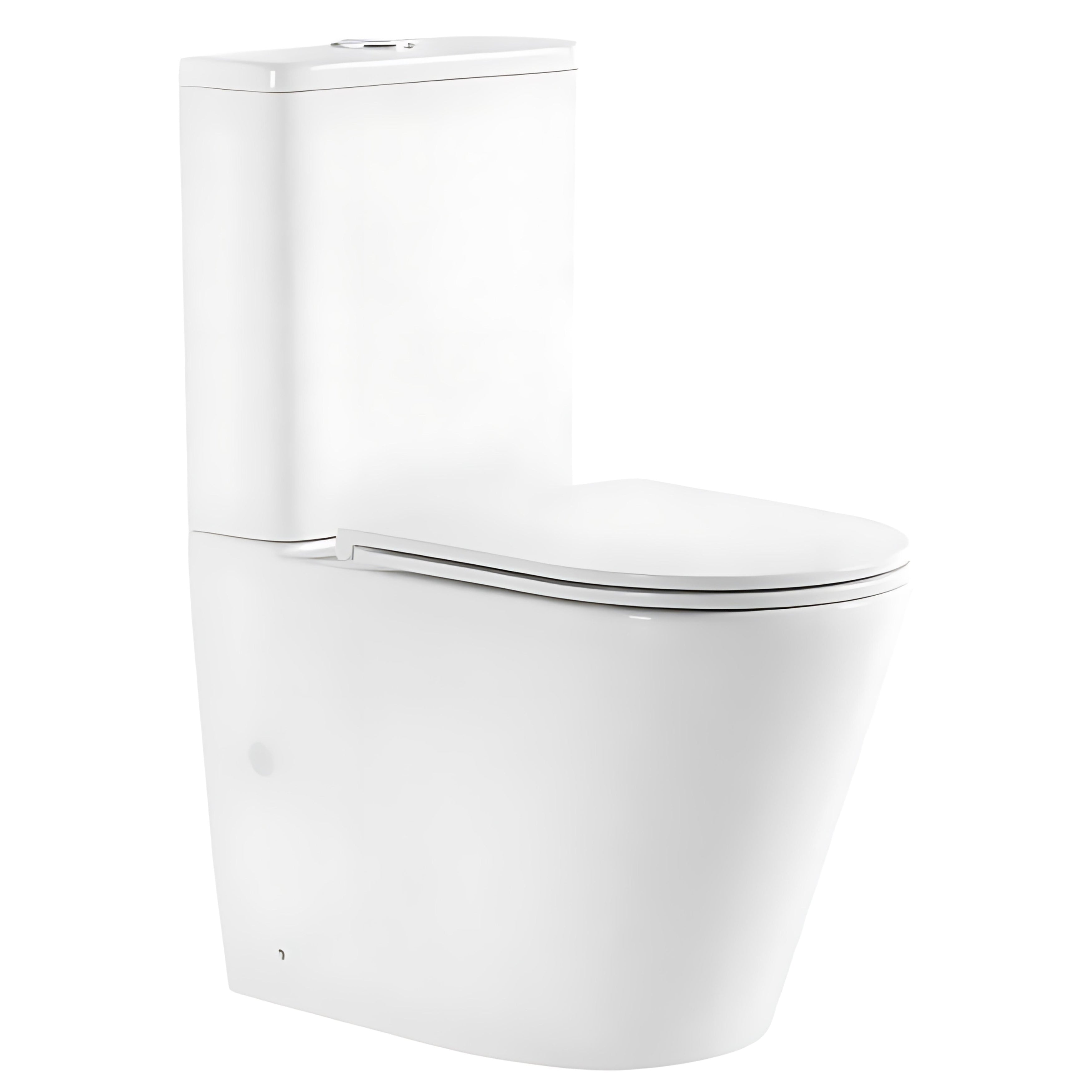 MERCIO LONDON RIMLESS BACK TO WALL TOILET SUITE GLOSS WHITE