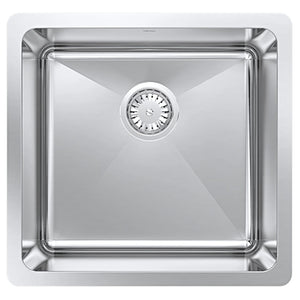 SCHOCK 45 LITRE SINGLE BOWL LAUNDRY SINK WITH OVERFLOW STAINLESS STEEL 470MM