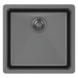 SCHOCK 45 LITRE SINGLE BOWL LAUNDRY SINK WITH OVERFLOW BLACK PEARL 470MM