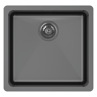 SCHOCK 45 LITRE SINGLE BOWL LAUNDRY SINK WITH OVERFLOW BLACK PEARL 470MM