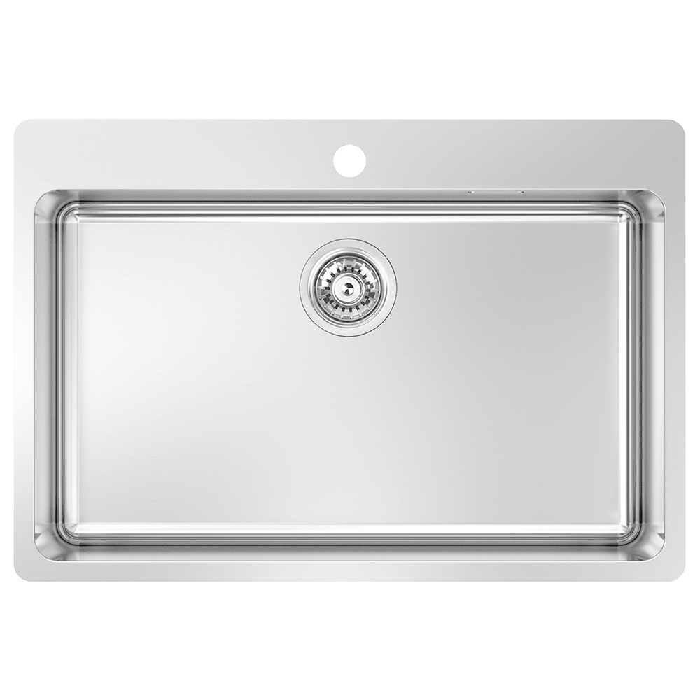 ABEY THE LATROBE SINGLE BOWL LAUNDRY SINK WITH TAPHOLE & OVERFLOW STAINLESS STEEL 726MM