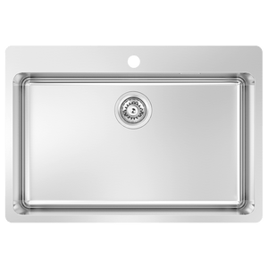 SCHOCK THE LATROBE SINGLE BOWL LAUNDRY SINK WITH TAPHOLE & OVERFLOW STAINLESS STEEL 726MM