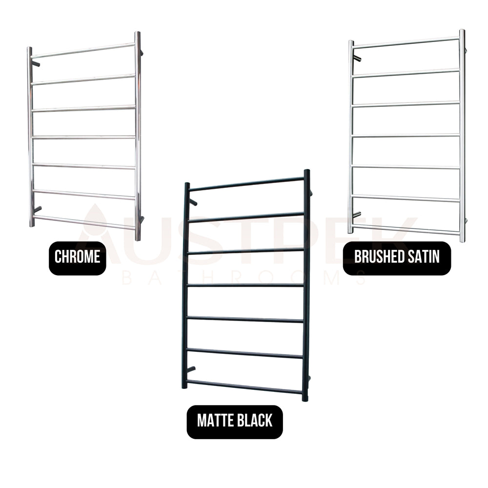 RADIANT HEATING 7-BARS ROUND NON-HEATED TOWEL RAIL CHROME 700MM