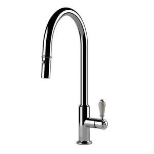 TURNER HASTINGS LUDLOW PULL OUT SINK MIXER 418MM CHROME (CERAMIC HANDLE)