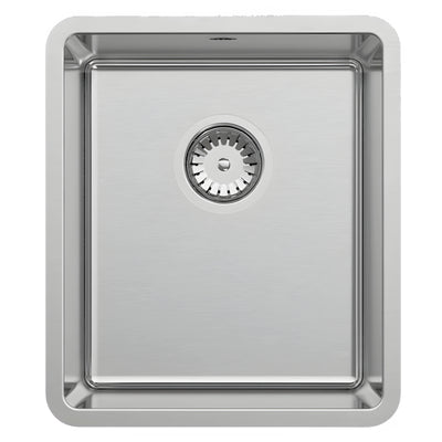 SCHOCK LUCIA SINGLE BOWL KITCHEN SINK STAINLESS STEEL 380MM