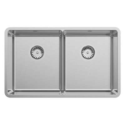 SCHOCK LUCIA DOUBLE BOWL KITCHEN SINK STAINLESS STEEL 724MM