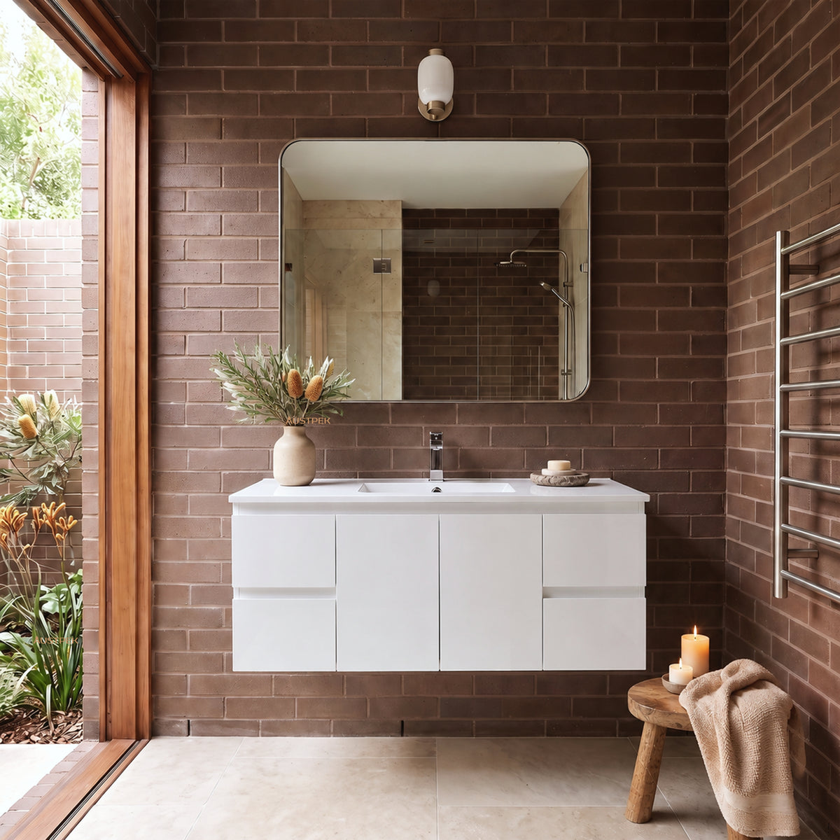 LUKKA ALPHA GLOSS WHITE 1200MM SINGLE BOWL WALL HUNG VANITY