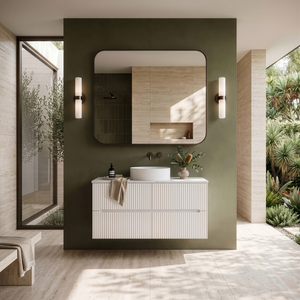 LUKKA CABARITA MODERN MATTE WHITE 1200MM SINGLE BOWL WALL HUNG VANITY