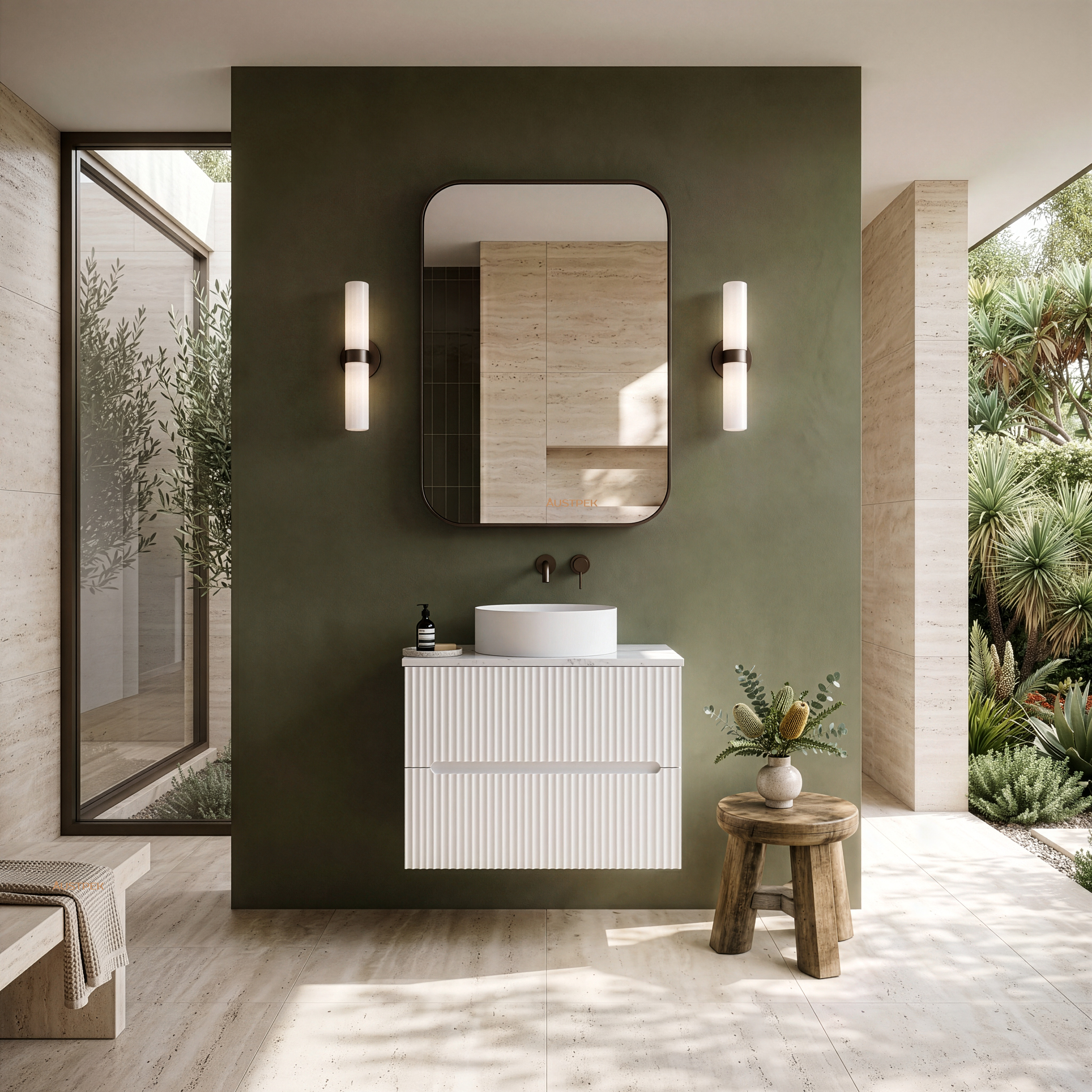 LUKKA CABARITA MODERN MATTE WHITE 750MM SINGLE BOWL WALL HUNG VANITY
