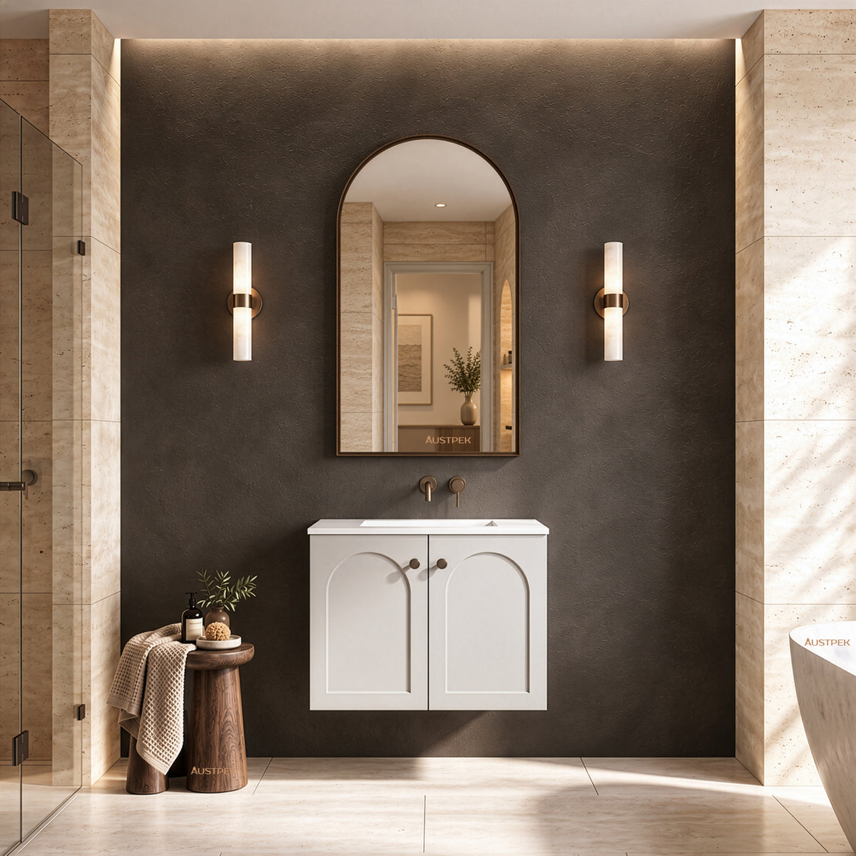 LUKKA CHESTER FEDERATION MATTE GREY 600MM SINGLE BOWL WALL HUNG VANITY