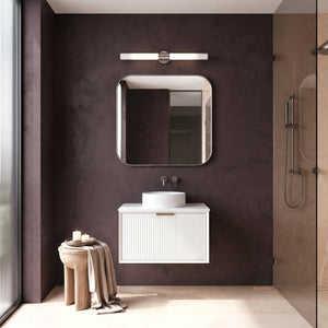 LUKKA KLIFF MODERN MATTE WHITE 750MM SINGLE BOWL WALL HUNG VANITY