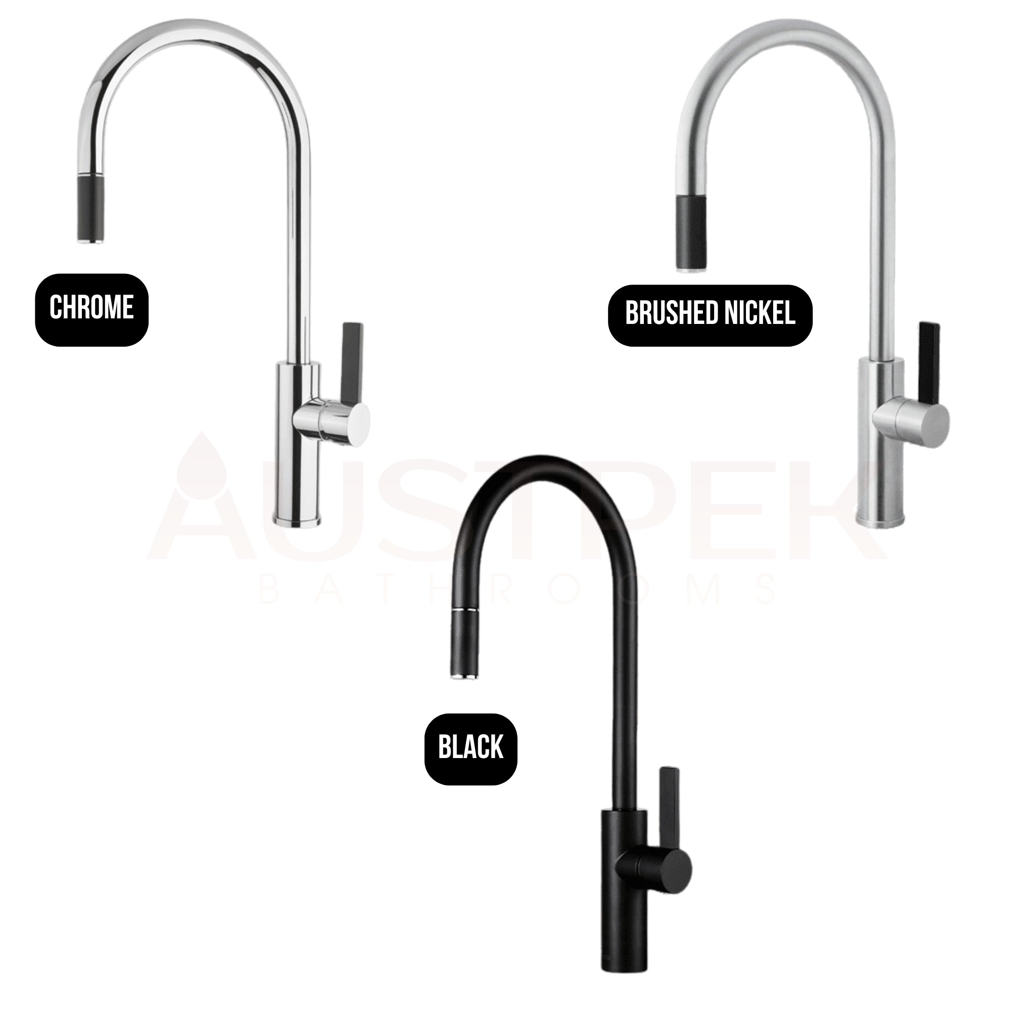 ARMANDO VICARIO LUZ GOOSENECK PULL-OUT SINK MIXER CHROME