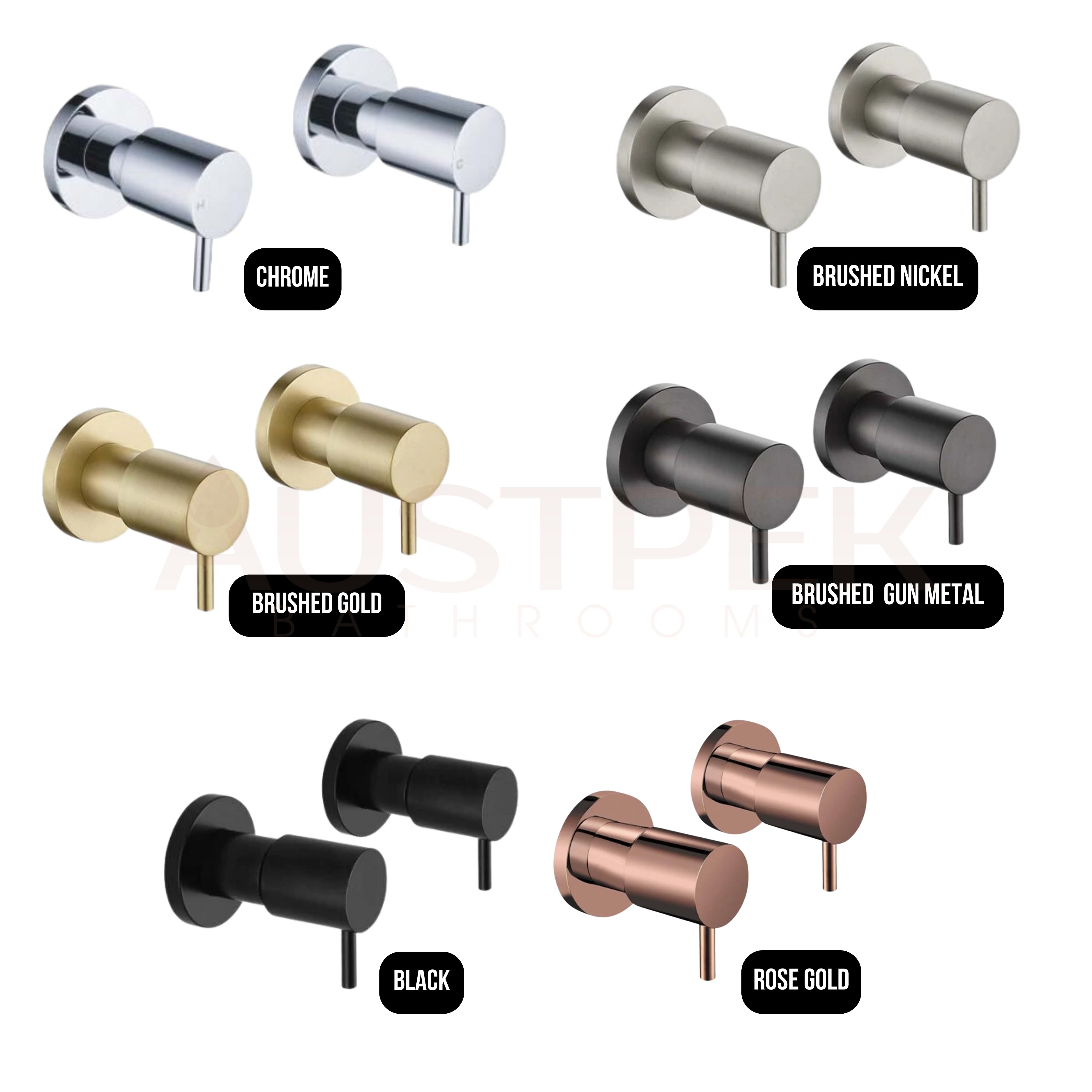 HELLYCAR LUXURY WALL TOP ASSEMBLIES BRUSHED NICKEL