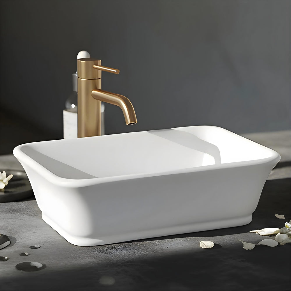 TURNER HASTINGS KIRKHAM TITANCAST HANDCRAFTED ABOVE COUNTER BASIN GLOSS WHITE 525MM