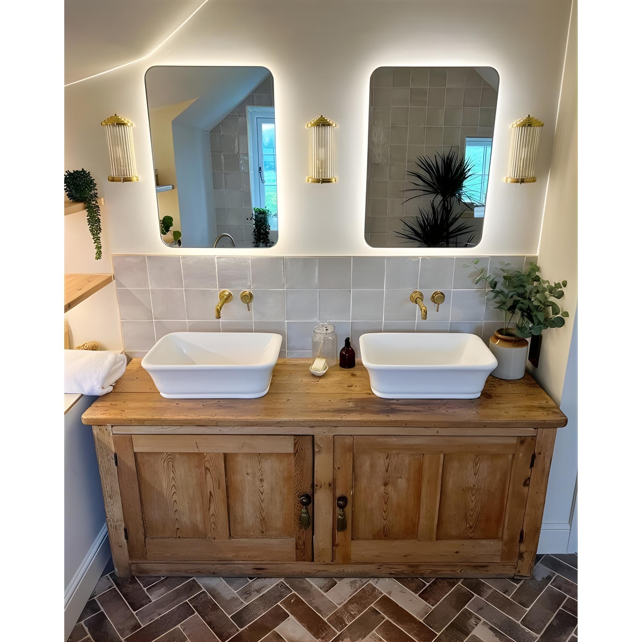 TURNER HASTINGS KIRKHAM TITANCAST HANDCRAFTED ABOVE COUNTER BASIN SATIN SILK WHITE 525MM