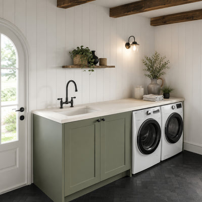 TIMBERLINE SILKSURFACE COPPER PEARL SINGLE BOWL LAUNDRY LAMINATED SLAB TOP