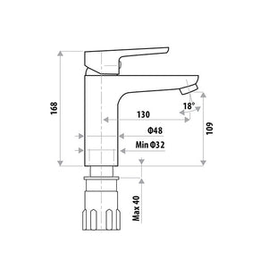 LINKWARE LIBERTY BASIN MIXER ORB BLACK