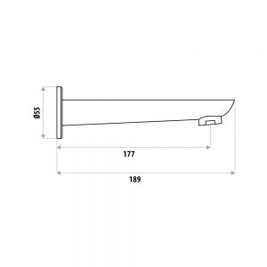 LINKWARE LIBERTY BATH SPOUT WHITE AND CHROME