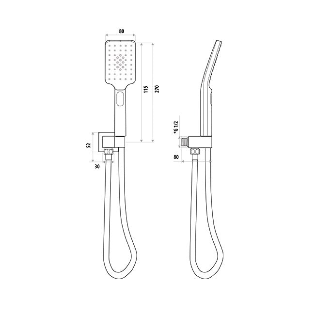 LINKWARE LIBERTY HAND SHOWER WITH WALL OUTLET CHROME