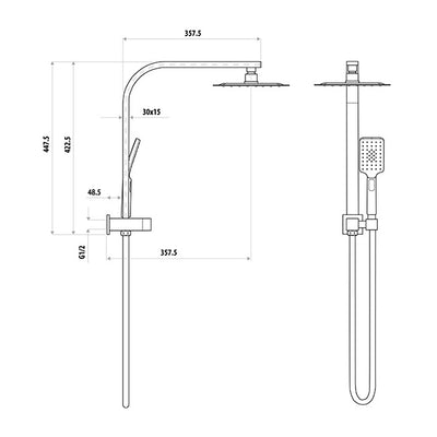 LINKWARE LIBERTY TWIN SHOWER SYSTEM CHROME