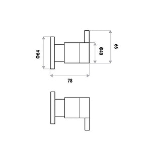 LINKWARE LIBERTY WALL TOP ASSEMBLIES CHROME