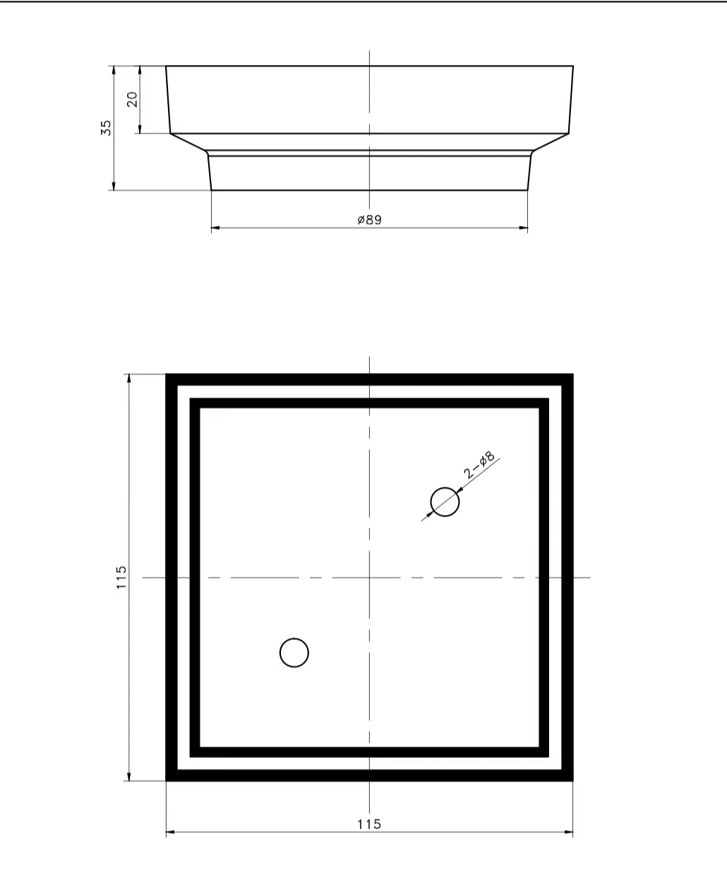 POSEIDON BRASS SMART TILE BLACK 115MM