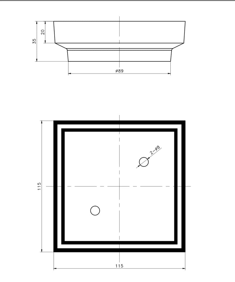 POSEIDON BRASS SMART TILE BLACK 115MM