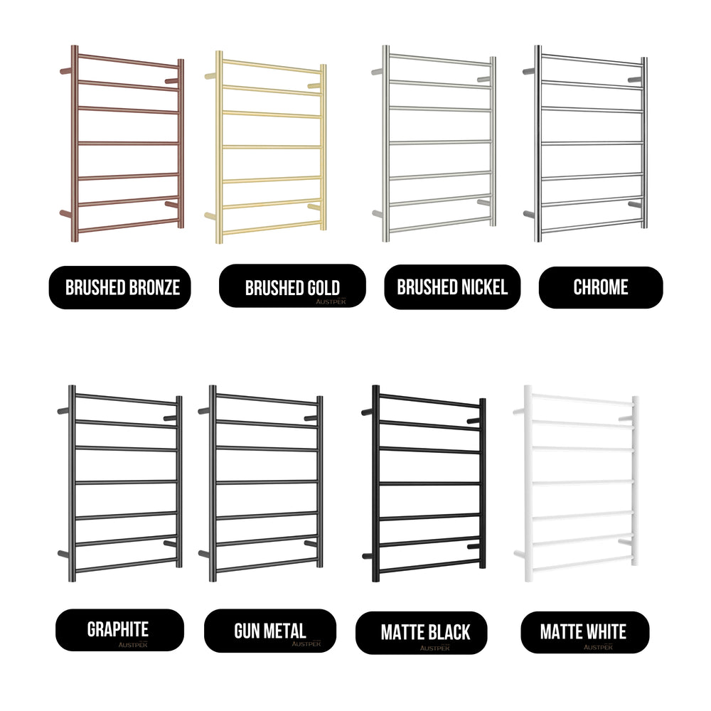 NERO MECCA NON-HEATED TOWEL LADDER CHROME 600MM