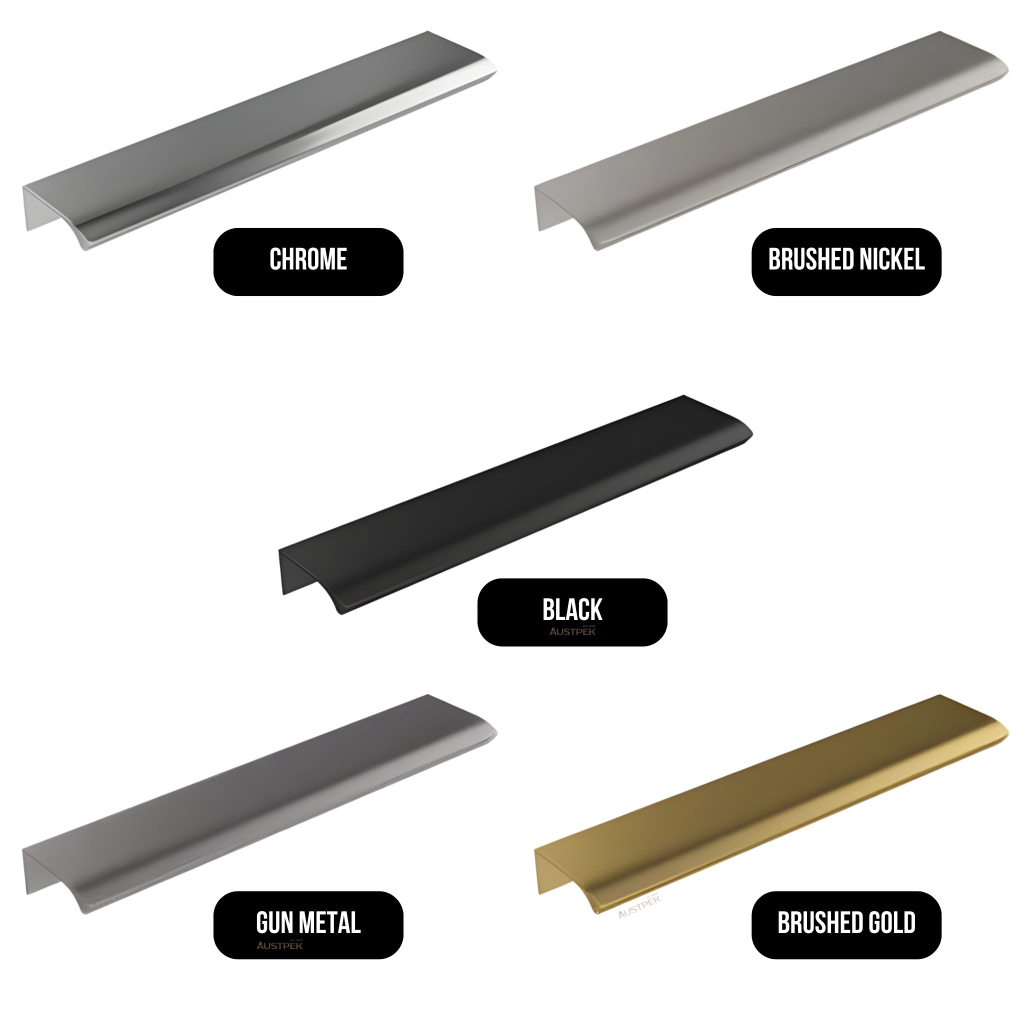 TIMBERLINE LOFT HANDLE GUN METAL (AVAILABLE IN 200MM AND 350MM)