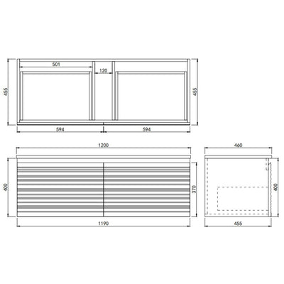 LUKKA SEDONA MATTE WHITE 1200MM SINGLE BOWL WALL HUNG VANITY