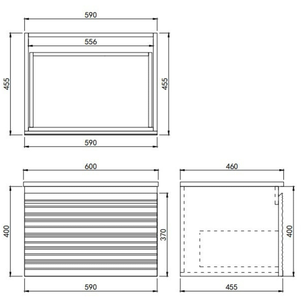 LUKKA SEDONA MATTE WHITE 600MM SINGLE BOWL WALL HUNG VANITY