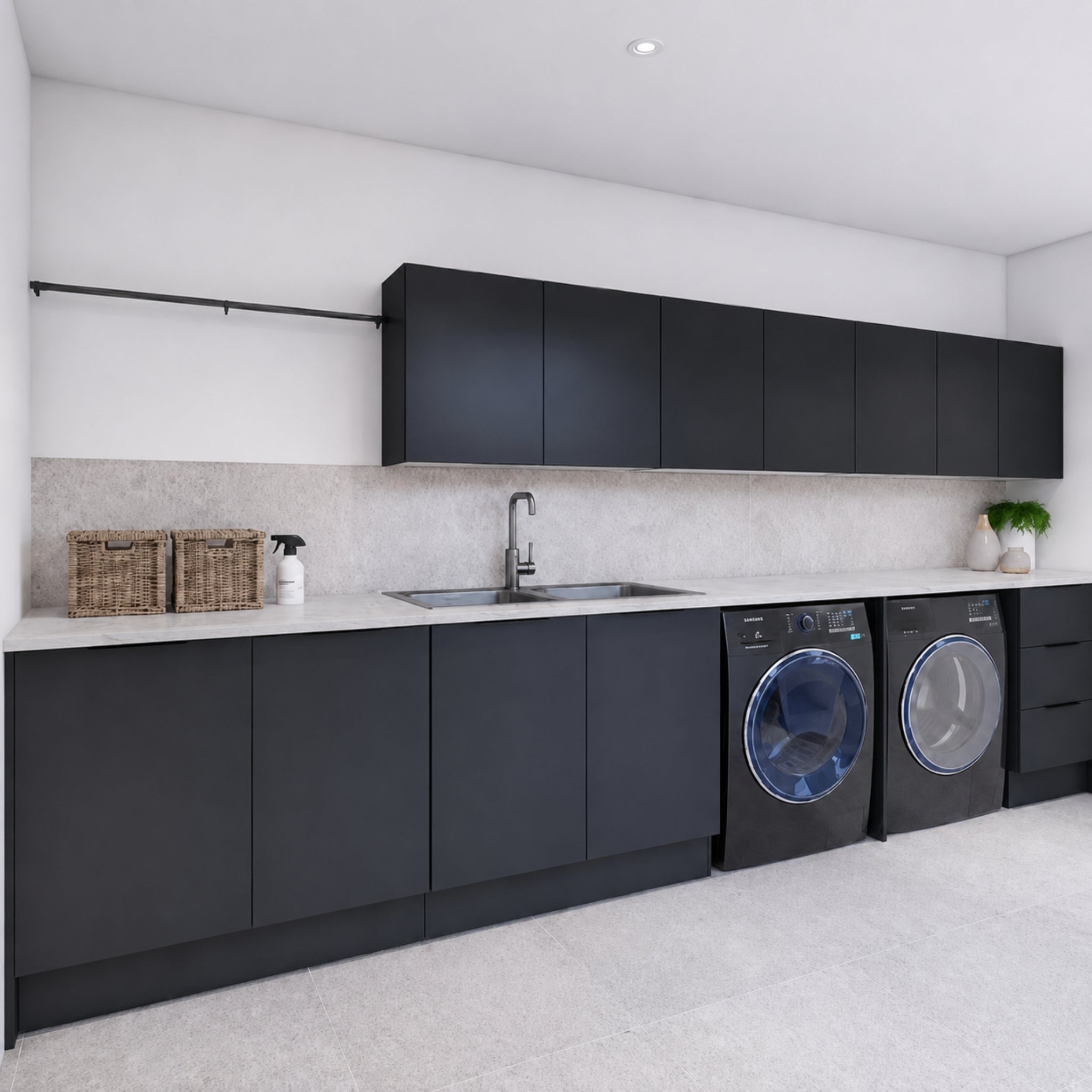 TIMBERLINE LAMINEX LUXE ELBA NATURAL DOUBLE BOWL LAUNDRY LAMINATE BENCHTOP