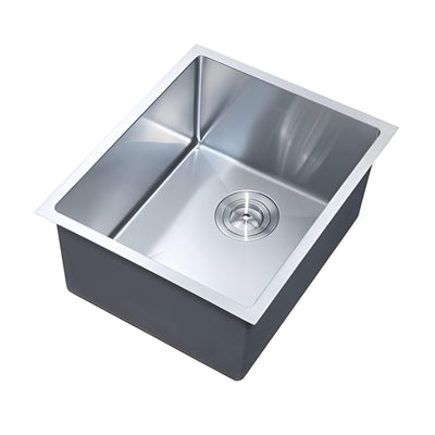 OTTI AXON 39S SINGLE BOWL KITCHEN AND LAUNDRY SINK SILVER 390MM
