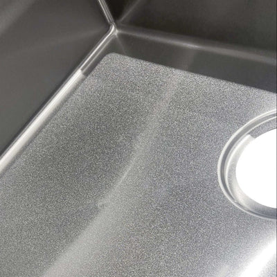 OTTI AXON 45S SINGLE BOWL KITCHEN AND LAUNDRY SINK SILVER 450MM